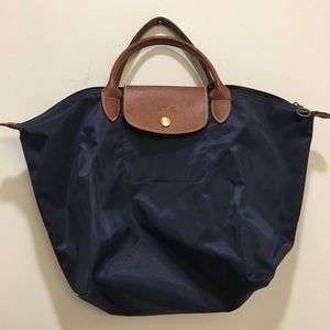 Longchamp authentic navy medium tote